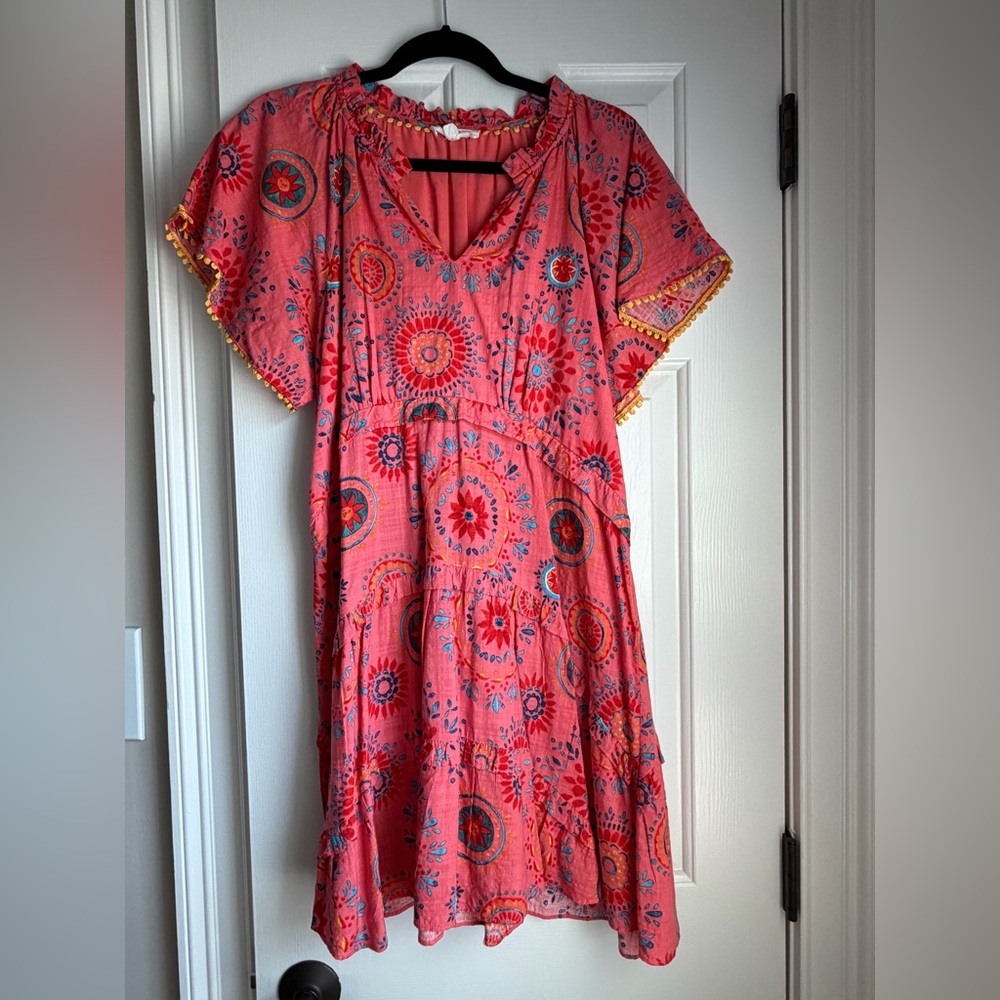 Floral Red Dress